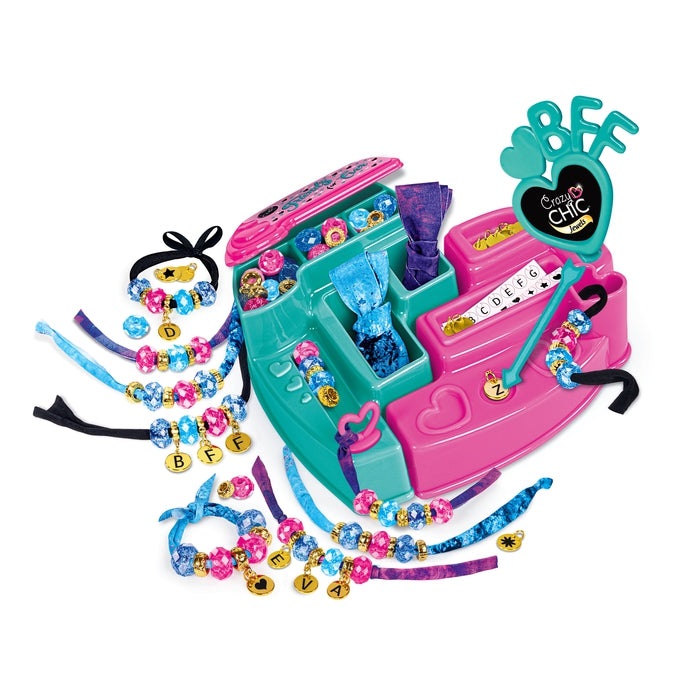 Clementoni Crazy Chic BFF Jewellery Studio - Kit Completo per Creare Gioielli per Bambine di 7 Anni