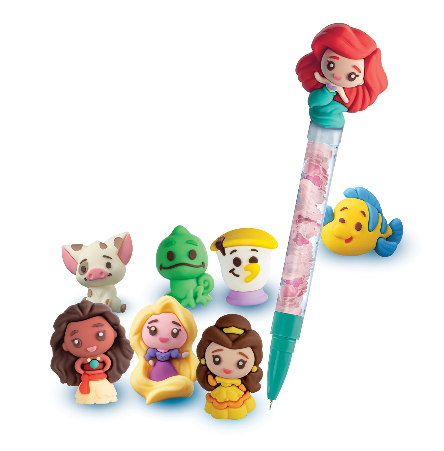 Clementoni Laboratorio delle Penne Disney Princess - Kit Creativo per Bambini 6 Anni con 50 Accessori e 8 Penne Personalizzabili