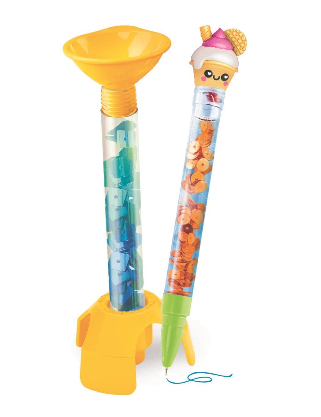 Clementoni Idea - Create Your Pens Sweety, Kit Creativo per Bambini 6 Anni con 3 Penne Personalizzabili e Decorazioni