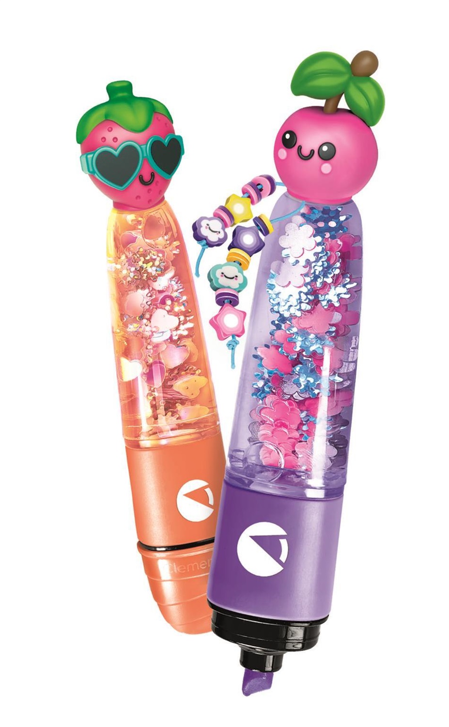 Clementoni Idea - Kit Creativo Evidenziatori Personalizzabili Fruit Splash per Bambini 6 Anni