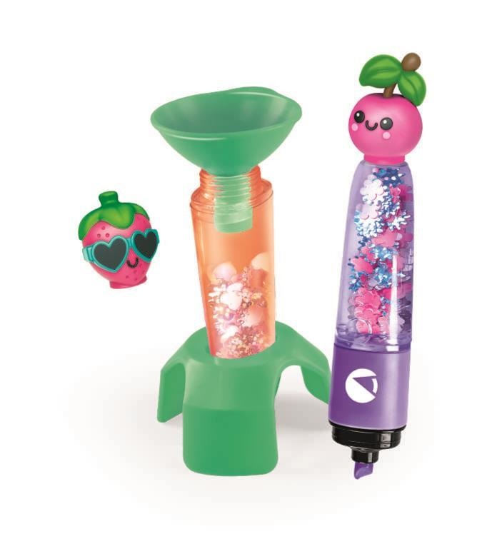 Clementoni Idea - Kit Creativo Evidenziatori Personalizzabili Fruit Splash per Bambini 6 Anni