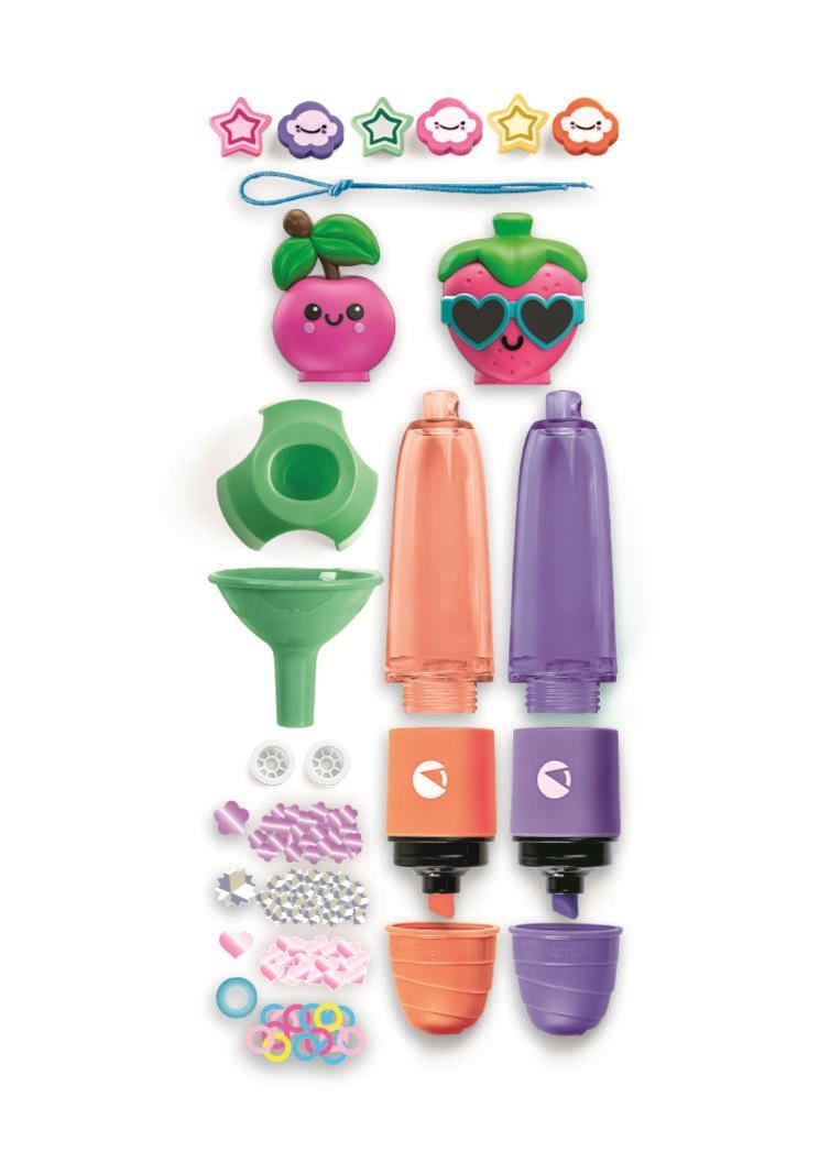 Clementoni Idea - Kit Creativo Evidenziatori Personalizzabili Fruit Splash per Bambini 6 Anni