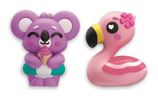 Clementoni Idea - Kit Creativo Beach Buddies per Bambini 6 Anni, Evidenziatori Personalizzabili con Decorazioni e Personaggi