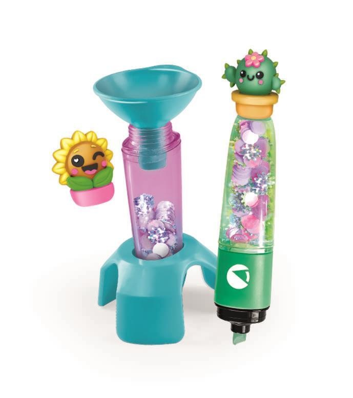 Clementoni Idea - Kit Creativo Mini Lab per Bambini 6 Anni, Evidenziatori Personalizzabili con Decorazioni e Personaggi