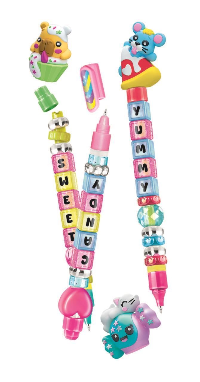 Clementoni Create Your Message Pens Foodies - Kit Creativo per Bambini 6 Anni con Penne Personalizzabili e Personaggi