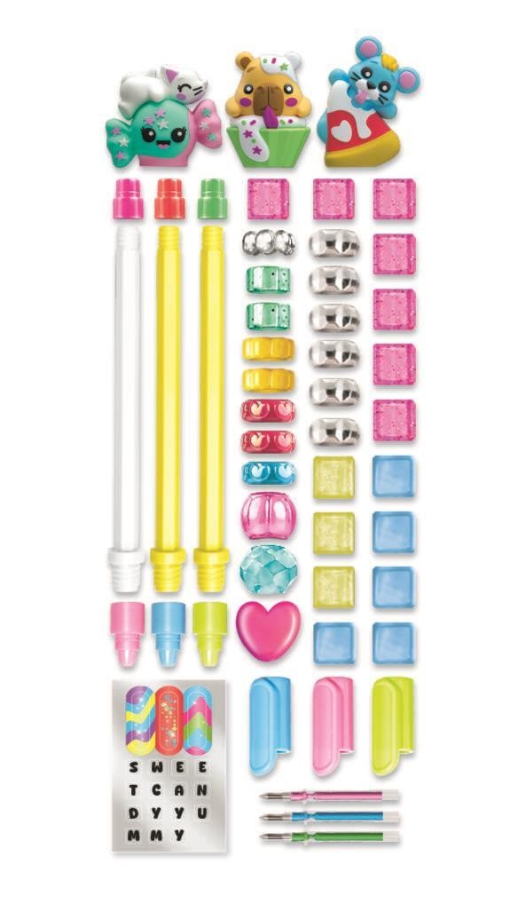 Clementoni Create Your Message Pens Foodies - Kit Creativo per Bambini 6 Anni con Penne Personalizzabili e Personaggi