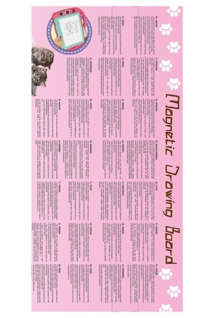 Clementoni Lavagna Magnetica Gatti - Giocattolo Artistico per Disegnare e Cancellare con 3 Stampini