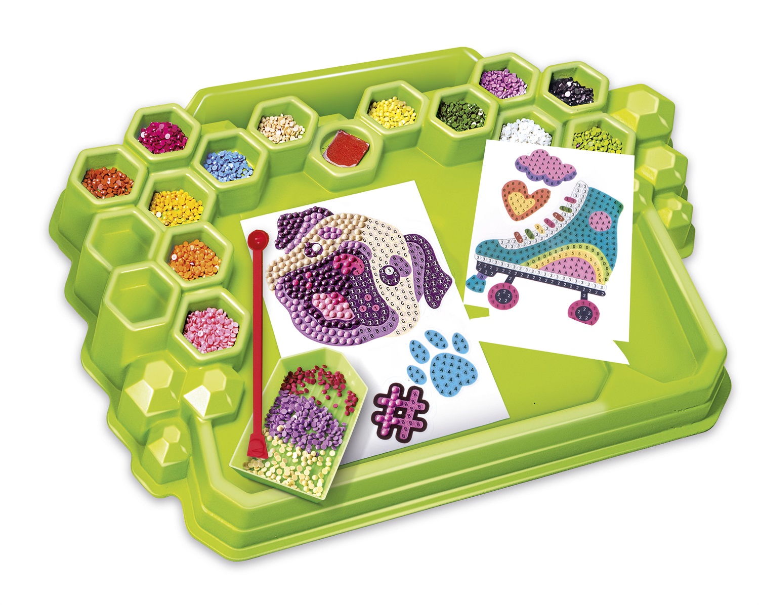 Clementoni Idea Creazioni Brillanti - Kit Diamond Painting per Bambini 7 Anni, Creazione di Adesivi 3D con Gemme Colorate, Gioco Creativo Made in Italy