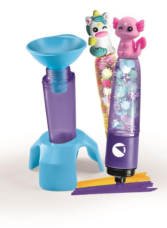 Clementoni 18874 Create Your Highlighters: Trendy Animals - Kit Creativo con 2 Evidenziatori Personalizzabili e Accessori per Bambini 6 Anni