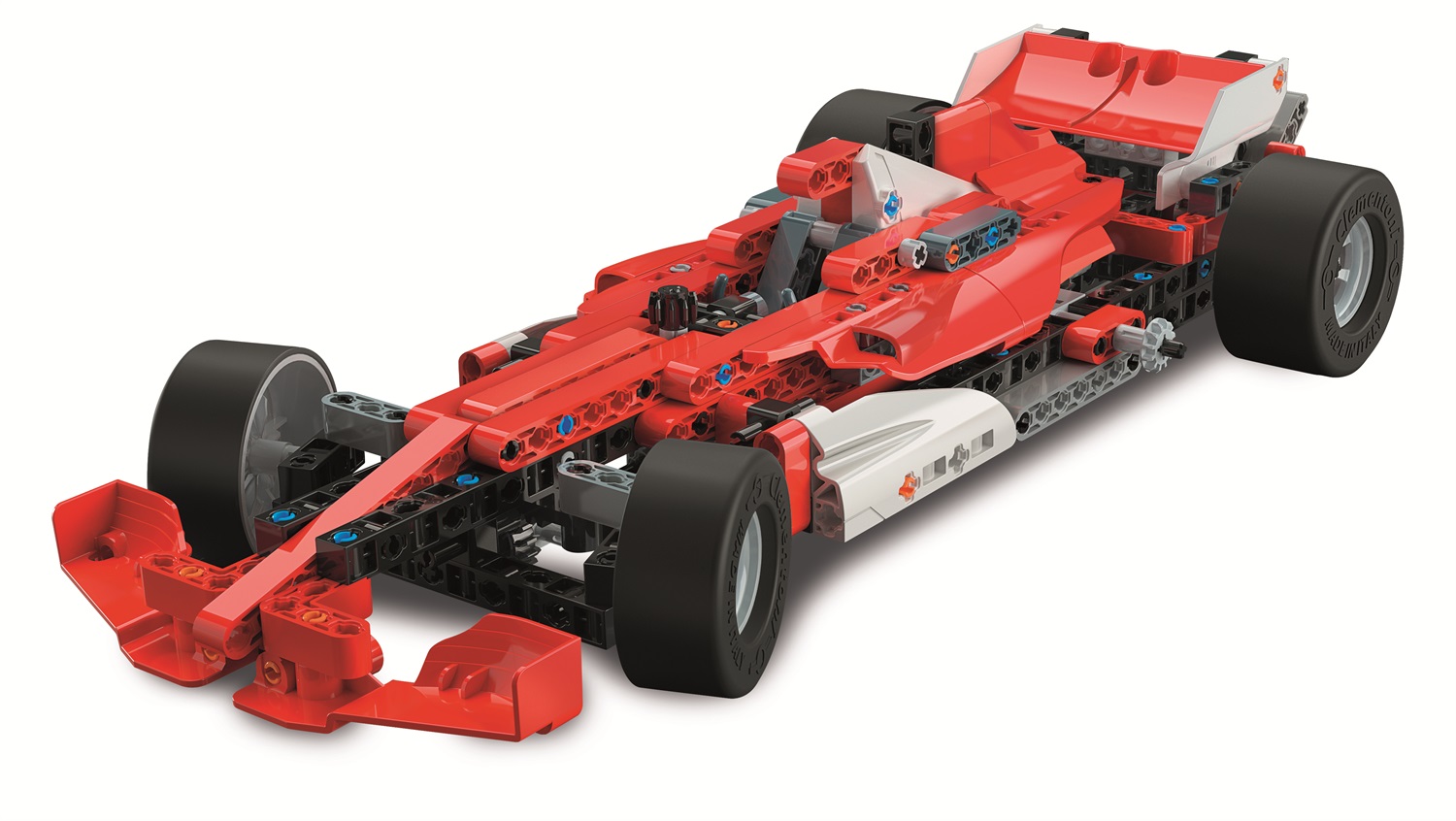 Clementoni Lab.Meccanica - Auto da Corsa con Oltre 350 Componenti Intercambiabili, Sterzo Funzionante e App Dedicata, 8 Anni