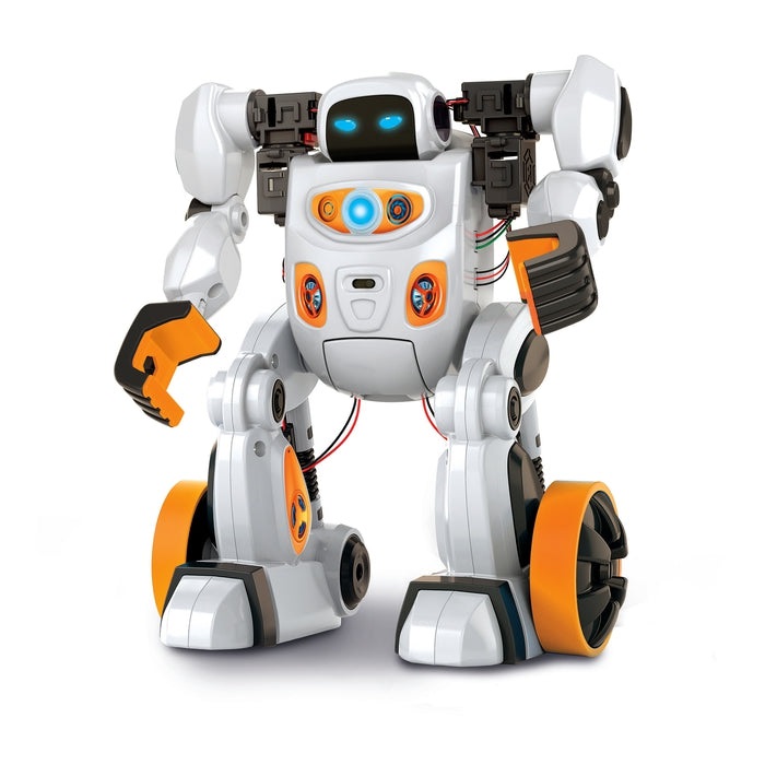 Clementoni AIRO - Robot da Assemblare con Intelligenza Artificiale, Riconosce Gesti e Comandi Vocali, App Dedicata, 6 Motori, per Bambini 9 Anni