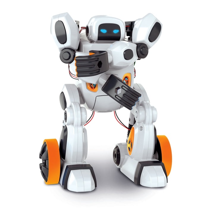Clementoni AIRO - Robot da Assemblare con Intelligenza Artificiale, Riconosce Gesti e Comandi Vocali, App Dedicata, 6 Motori, per Bambini 9 Anni