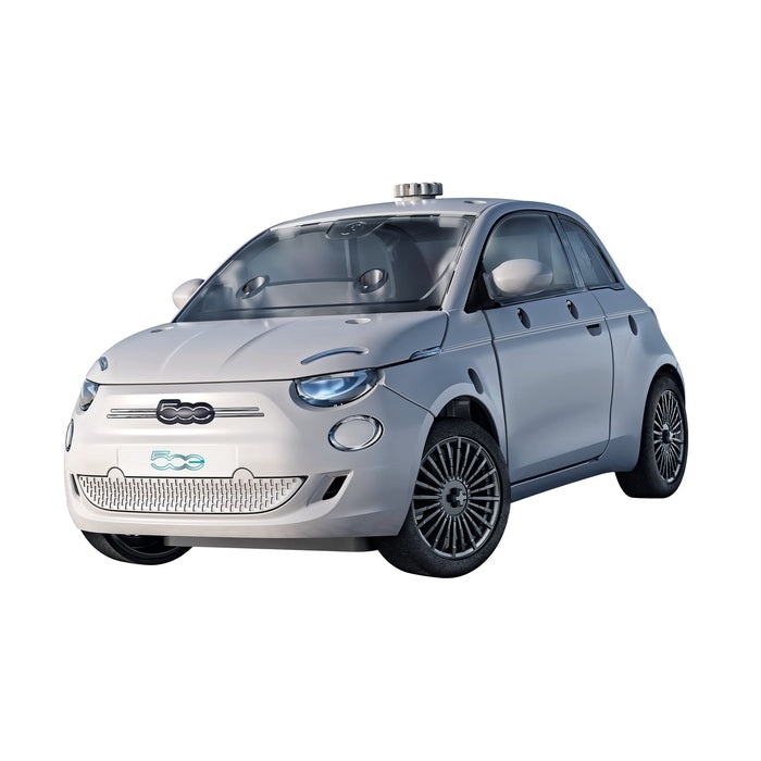 Clementoni Fiat 500 Elettrica - Kit di Costruzioni 3D con Motore Elettrico, 210 Componenti, App Dedicata, per Bambini 8 Anni