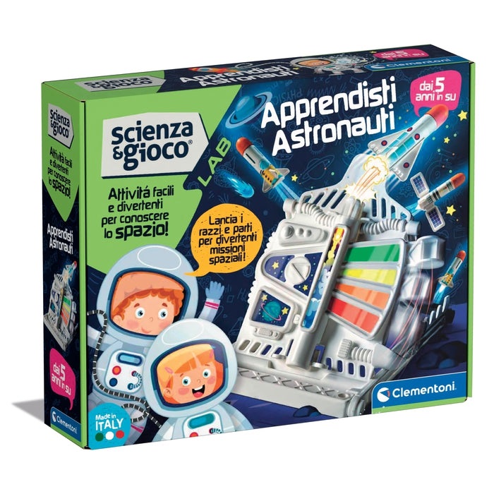 Clementoni Scienza e Gioco Lab - Apprendisti Astronauti, Gioco Scientifico per Bambini 5 Anni, Kit Spaziale con Razzi, Costellazioni e Proiezioni Glow in the Dark, 19325