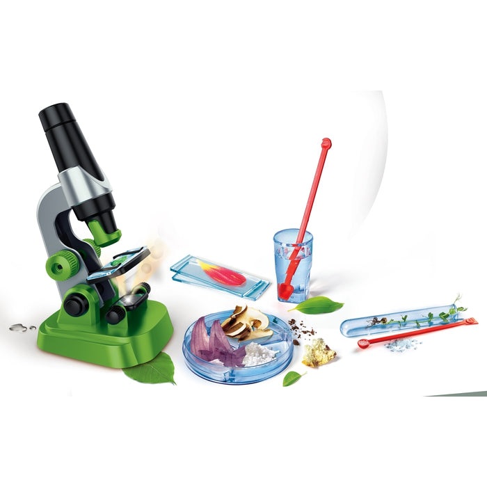 Clementoni - 19347 - Il Mio Primo Microscopio Ottico 150X - Laboratorio Microscopio Portatile per Bambini dagli 8 Anni, Include Strumentazione da Laboratorio, Made in Italy