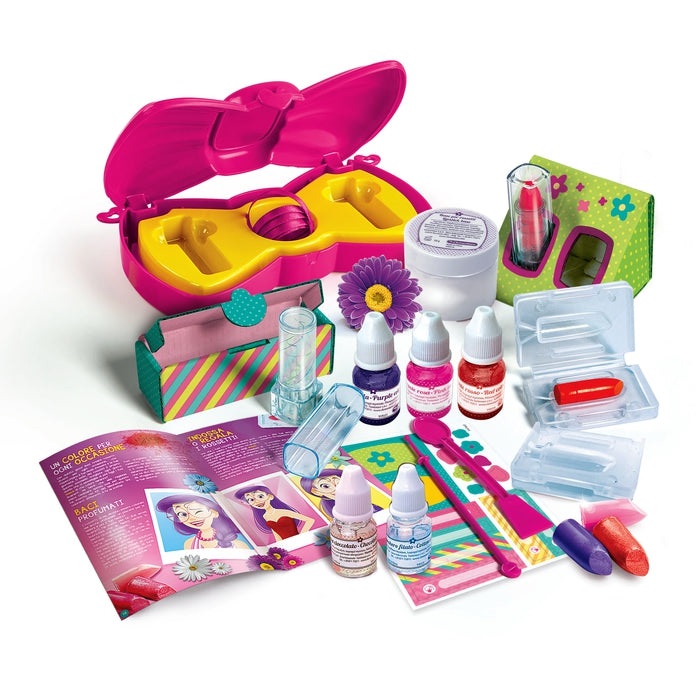 Clementoni Smack Lab - Kit Scientifico per Creare Rossetti e Lucidalabbra con Manuale Illustrato, Adatto per Bambini dagli 8 Anni