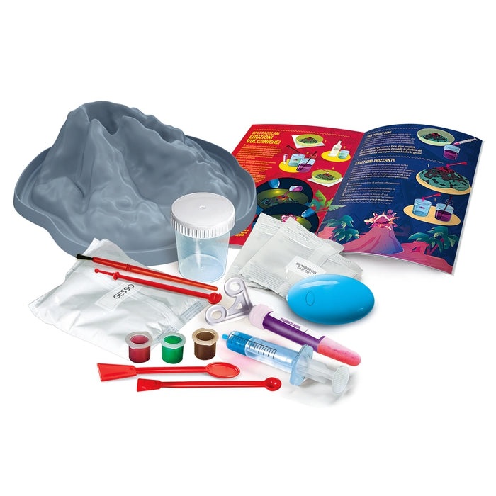 Clementoni Vulcani e Super Eruzioni - Gioco Scientifico Personalizzabile con Eruzioni Fluorescenti per Bambini 8 Anni