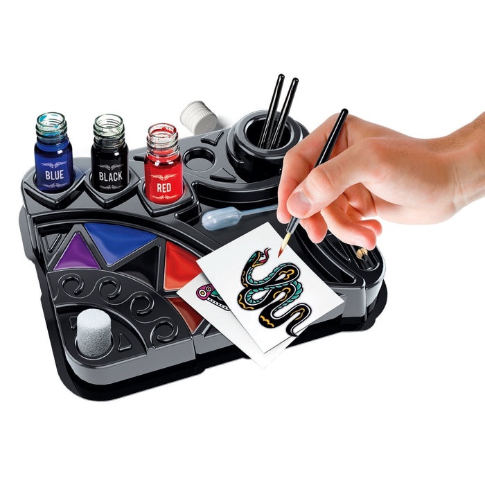 Clementoni Tattoo Art - Kit per Creare Tatuaggi Temporanei, Laboratorio Creativo per Bambini 8 Anni, Made in Italy