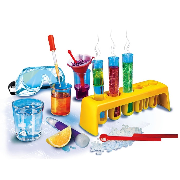 Clementoni La Mia Prima Chimica - Laboratorio di Chimica per Bambini 8 Anni, 100 Esperimenti, Tavola Periodica e Strumenti Scientifici, Gioco Educativo Made in Italy