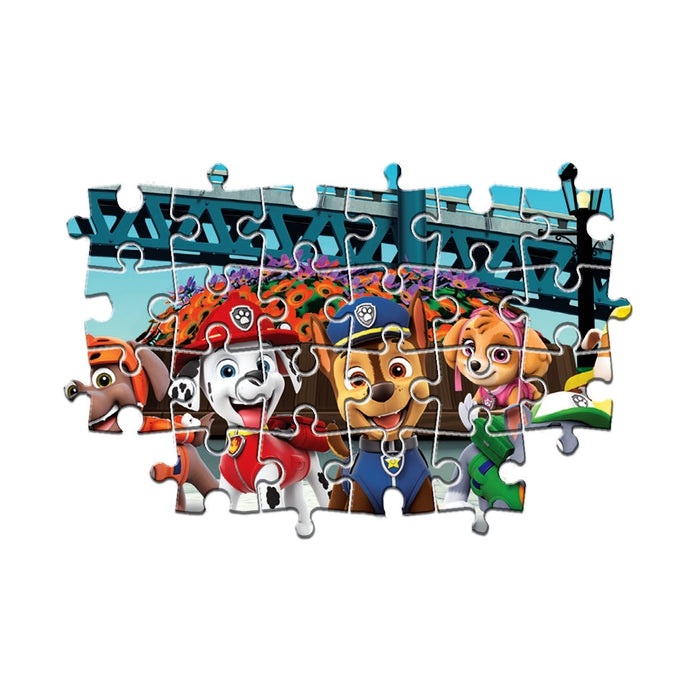 Clementoni Supercolor Paw Patrol Puzzle Maxi 104 Pezzi - Made in Italy, Dimensione 62 x 42 cm, per Bambini 4 Anni