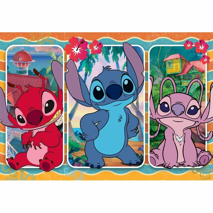 Clementoni Puzzle Disney Stitch Supercolor 24 Maxi Pezzi per Bambini 3 Anni, Dimensione Completa 62 x 42 cm, Made in Italy