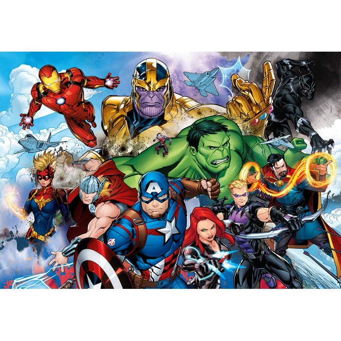 Clementoni Supercolor Puzzle Marvel Avengers - 104 pezzi - Dimensioni 48,5 x 33,5 cm - Made in Italy - Età 6 anni