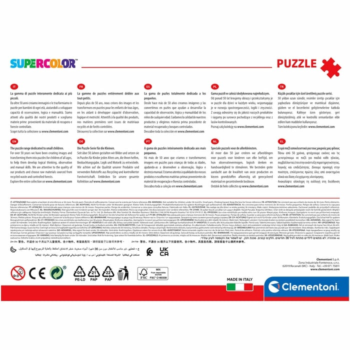 Clementoni Supercolor Puzzle Marvel Avengers - 104 pezzi - Dimensioni 48,5 x 33,5 cm - Made in Italy - Età 6 anni