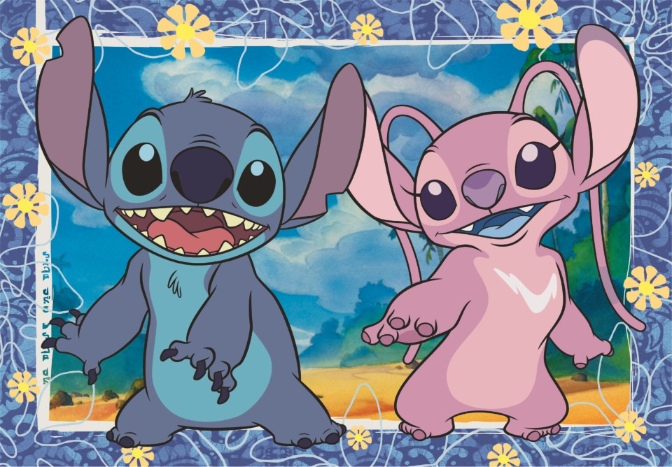 Clementoni Puzzle Disney Stitch Supercolor 104 Pezzi - Puzzle per Bambini 6 Anni, Dimensione 37,9 x 26,9 cm
