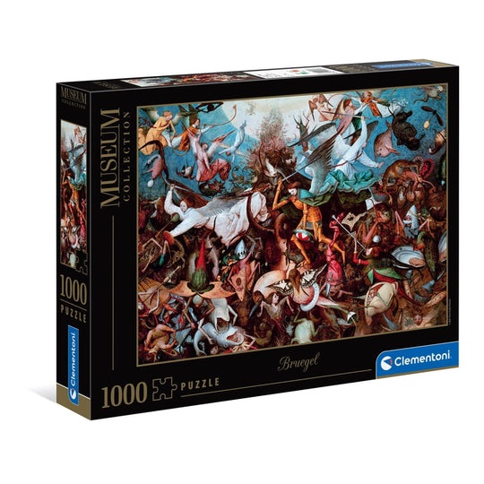 Clementoni Museum Collection Puzzle 1000 pezzi Bruegel, The Fall of The Rebel Angels - Made in Italy, Dimensione 69 x 50 cm, Arte