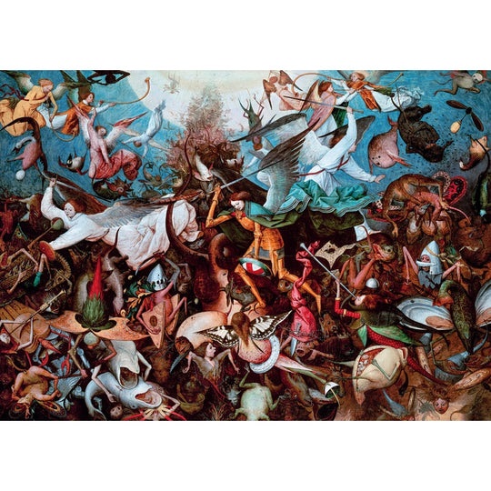 Clementoni Museum Collection Puzzle 1000 pezzi Bruegel, The Fall of The Rebel Angels - Made in Italy, Dimensione 69 x 50 cm, Arte