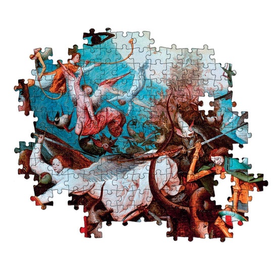 Clementoni Museum Collection Puzzle 1000 pezzi Bruegel, The Fall of The Rebel Angels - Made in Italy, Dimensione 69 x 50 cm, Arte