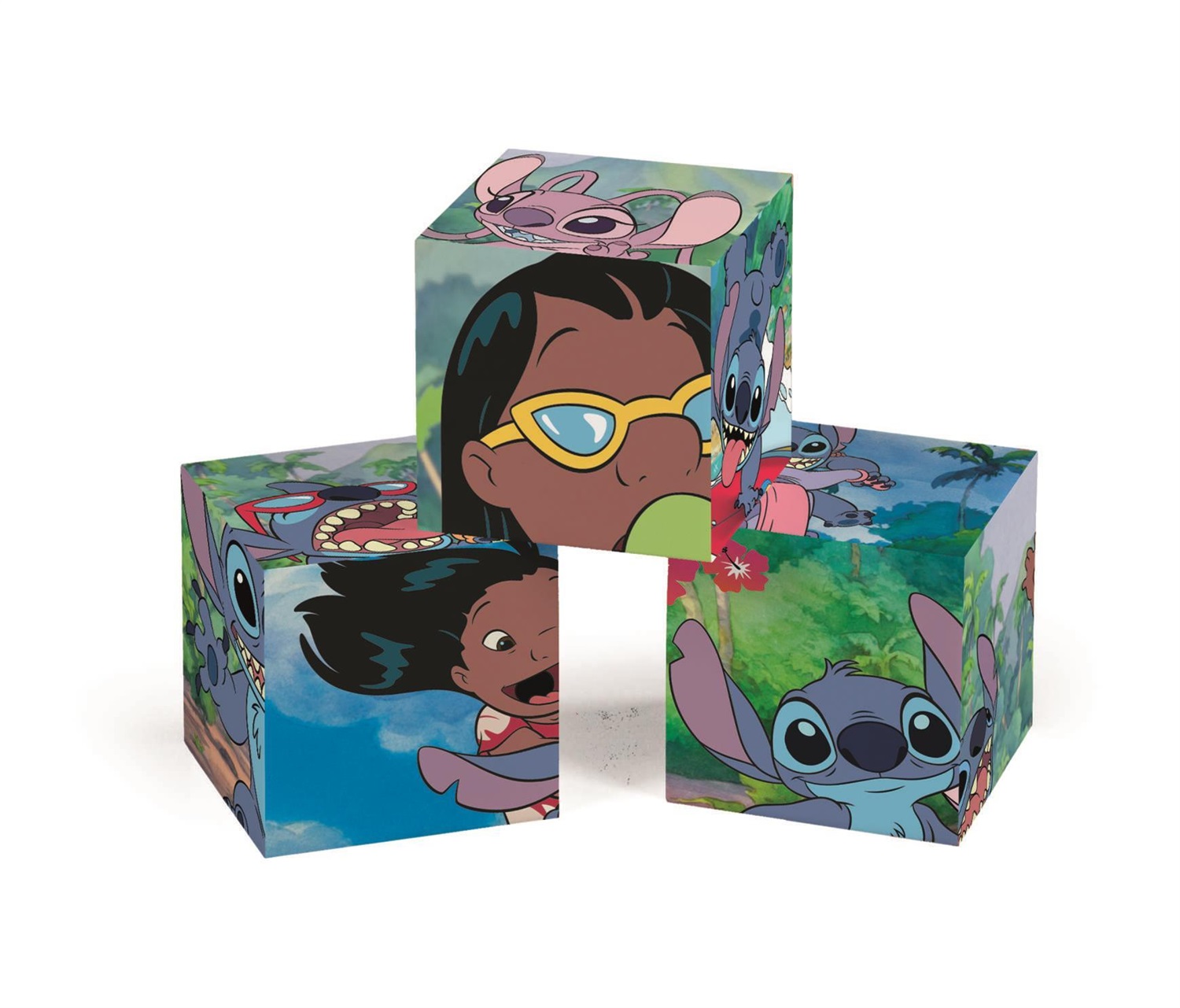 Clementoni Puzzle Bambini Disney Stitch - 12 Cubi Educativi per Sviluppare Osservazione, Logica e Manualità, 4 Anni, Made in Italy