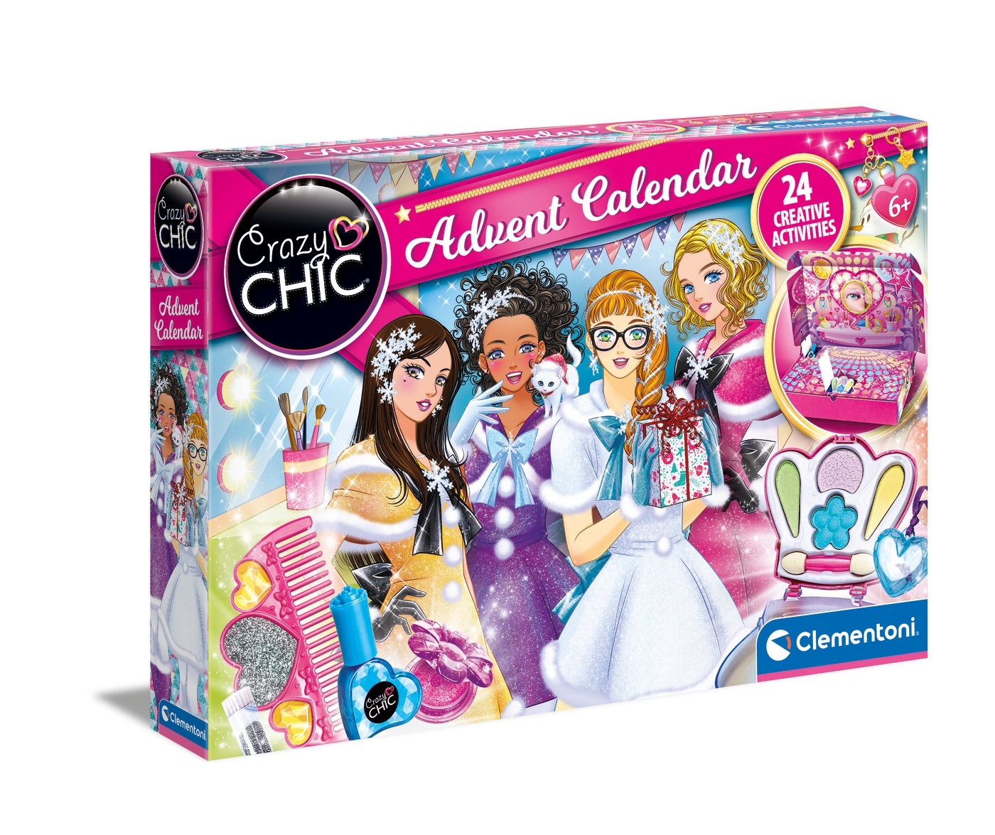 Clementoni Crazy Chic - Calendario dell'Avvento con Gioielli, Trucchi e Accessori per Bambine 6