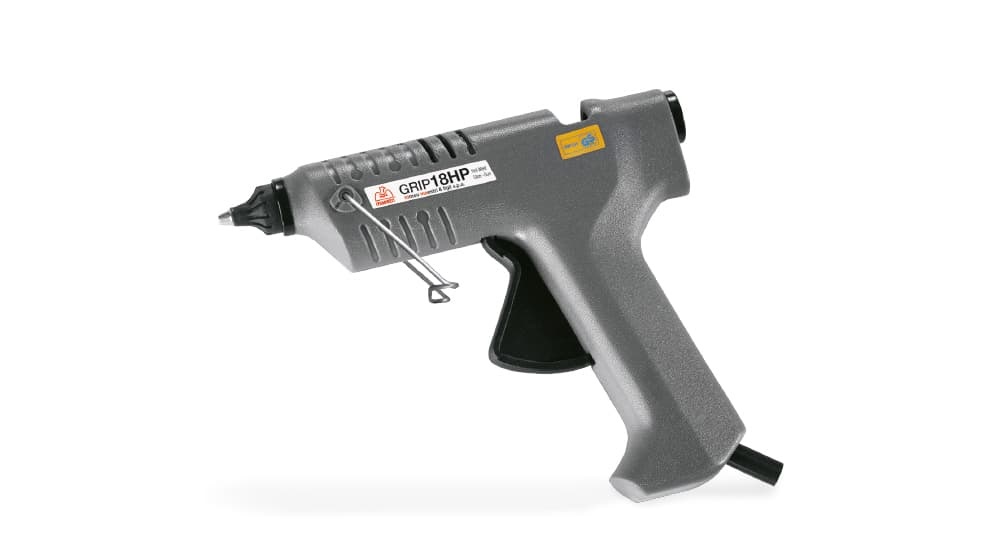 RO-MA Pistola a caldo Grip 18HP - Incollatrice elettrica 60 W per colla termofusibile Ø 12 mm, leggera e maneggevole con ugello antigoccia