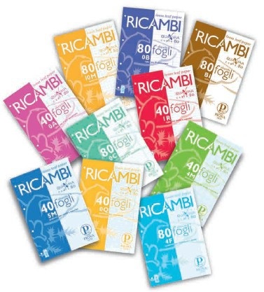 Pigna Ricambi per Quaderni A4 - 80 g/m², 5 mm, 40 Fogli, 4 Fori