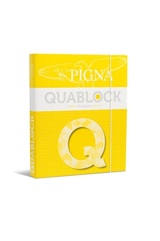 Pigna Raccoglitore ad Anelli Quablock A4 - 26x32 cm - 4 Anelli - Dorso 4 cm - Colori Assortiti