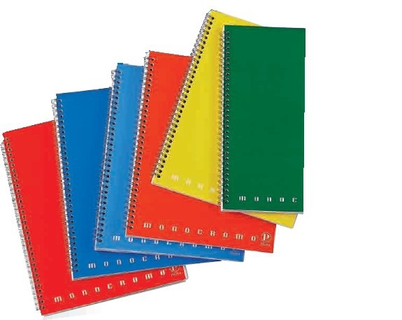 Pigna Maxi Quaderno Spiralato A4 - 70 Fogli - 80 gr/mq - Rigatura 5mm - 4 Fori - Microperforato - Conf. 5 Pezzi