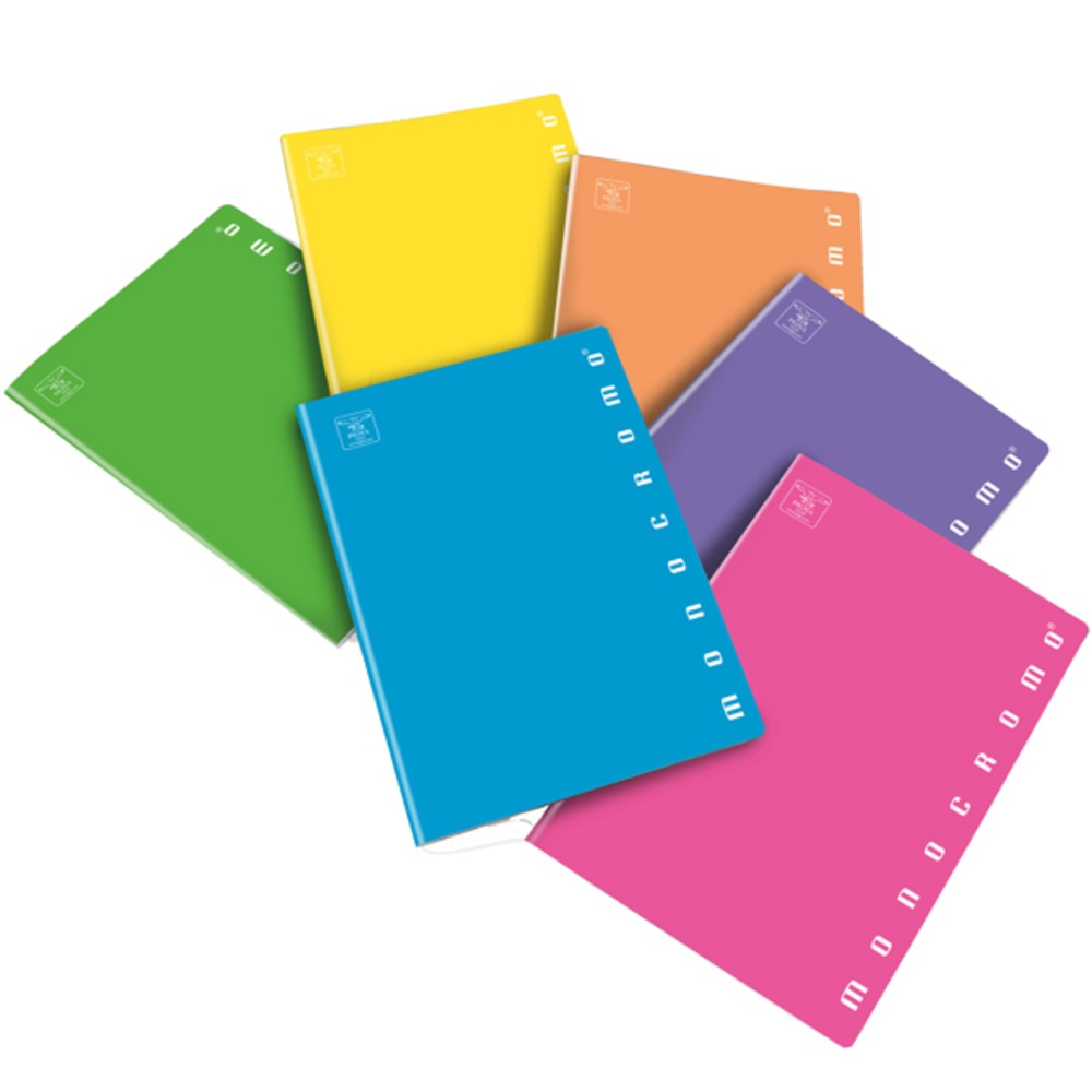 Pigna Maxi Quaderno A4 Fluo - 42 Fogli (40 2 Risguardo) - 80 g/m² - Quadretti 5 mm con Margine - Copertina Plastificata Opaca