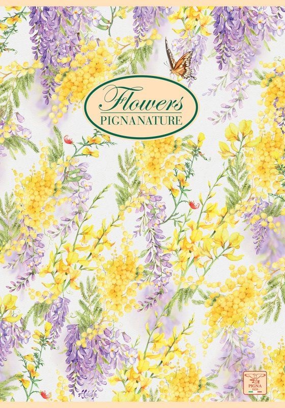 Pigna Maxi Quaderno Nature Flowers A4 1R 42 Fogli 80g/mq Confezione da 10 Pezzi