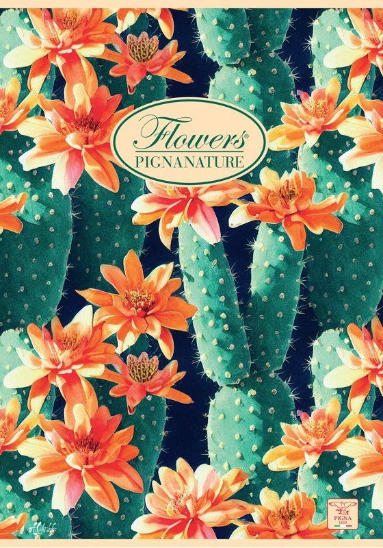 Pigna Maxi Quaderno Nature Flowers A4 1R 42 Fogli 80g/mq Confezione da 10 Pezzi