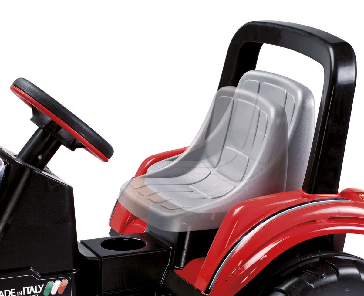 Peg Perego Maxi Diesel Tractor - Trattore a Pedali per Bambini dai 2 Anni con Rimorchio Rimovibile, Sedile Regolabile e Clacson