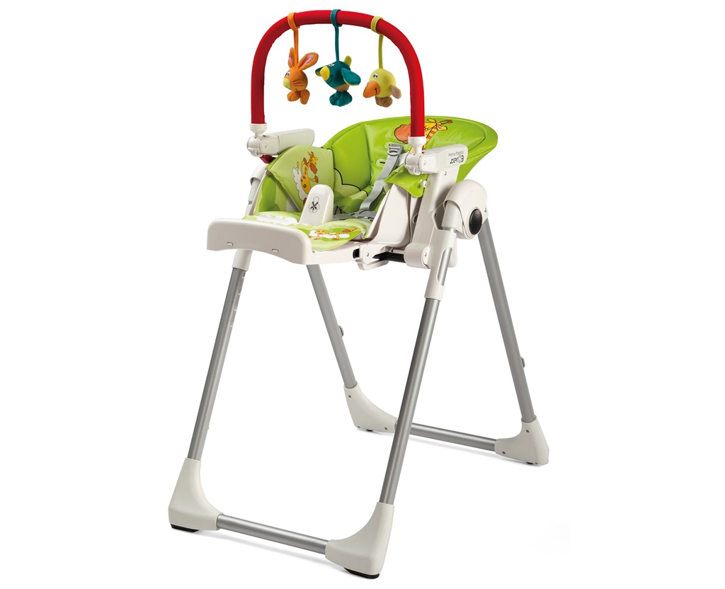 Peg Perego Barra Gioco per Seggiolone - Trasforma il Seggiolone in un'Area Giochi con 3 Pupazzetti Morbidi