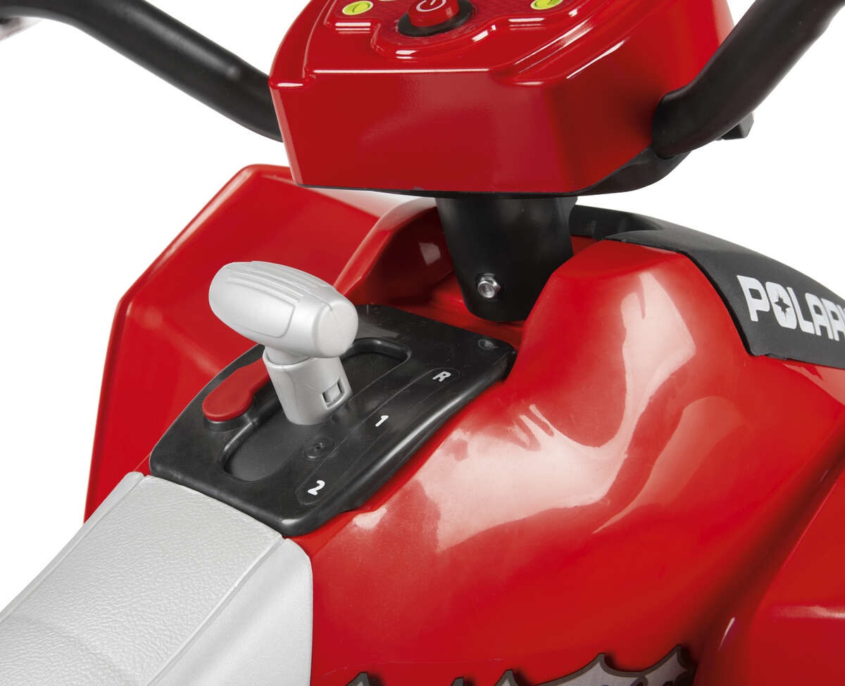 Peg Perego Polaris Outlaw 330W - Quad Elettrico Cavalcabile per Bambini dai 3 Anni, con Batteria Ricaricabile da 12V, Cruscotto Multifunzione, Musica, Luci e Suoni