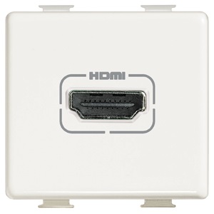 BTicino Matix AM4284 - Presa Video HDMI 2 Moduli Colore Bianco Standard HDMI 2.0