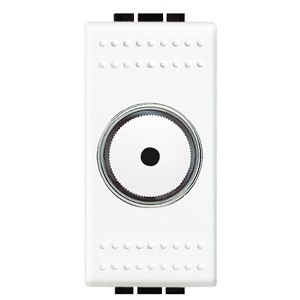 BTicino N4402N Dimmer a Manopola Resistivo 60-500 W con Deviatore, Bianco