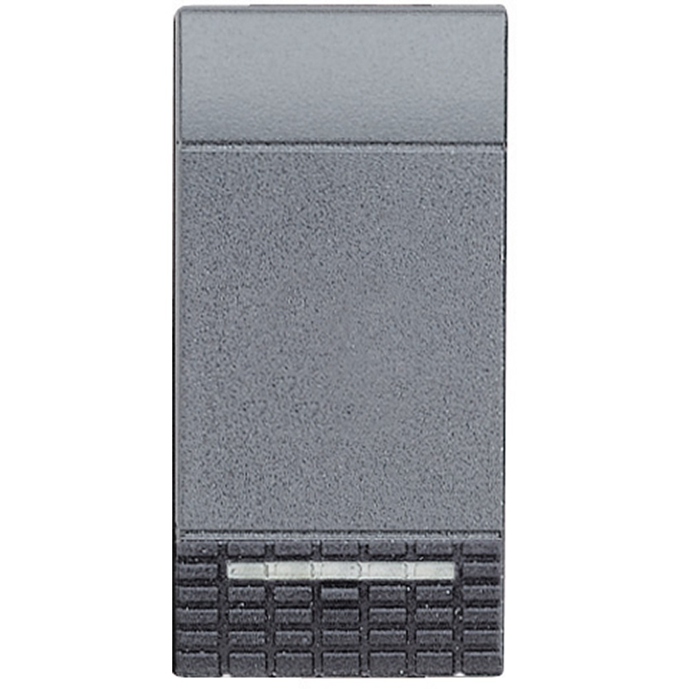 BTicino L4034N Pulsante Unipolare NC 10A 250V AC 1 Modulo Grigio Antracite Serie LivingLight