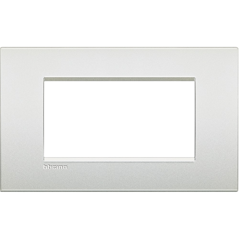 Bticino LNC4804PR Placca Livinglight Air 4 Moduli Bianco Perla - Sottile 3,5 mm
