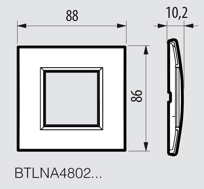 BTicino Livinglight Placca Quadra 2 Moduli Arancio Deep in Tecnopolimero