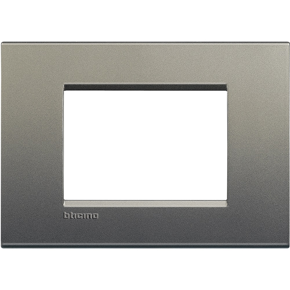 BTicino Living Light LNA4803AE - Placca 3 Moduli Rettangolare in Metallo Colore Avenue