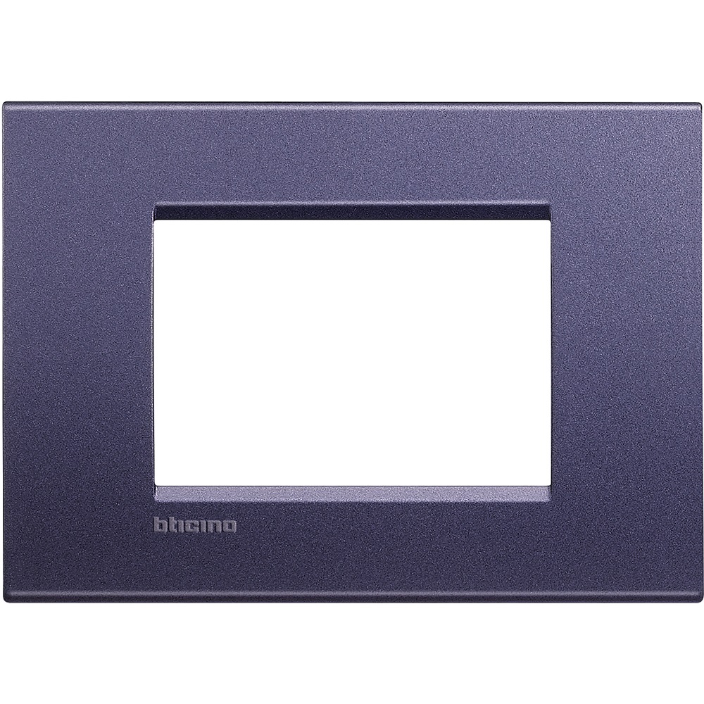BTicino LivingLight Placca 3 Moduli Quadra in Metallo Bronzo Lucido